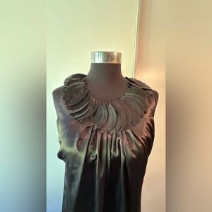 Elegant and simple black dress.